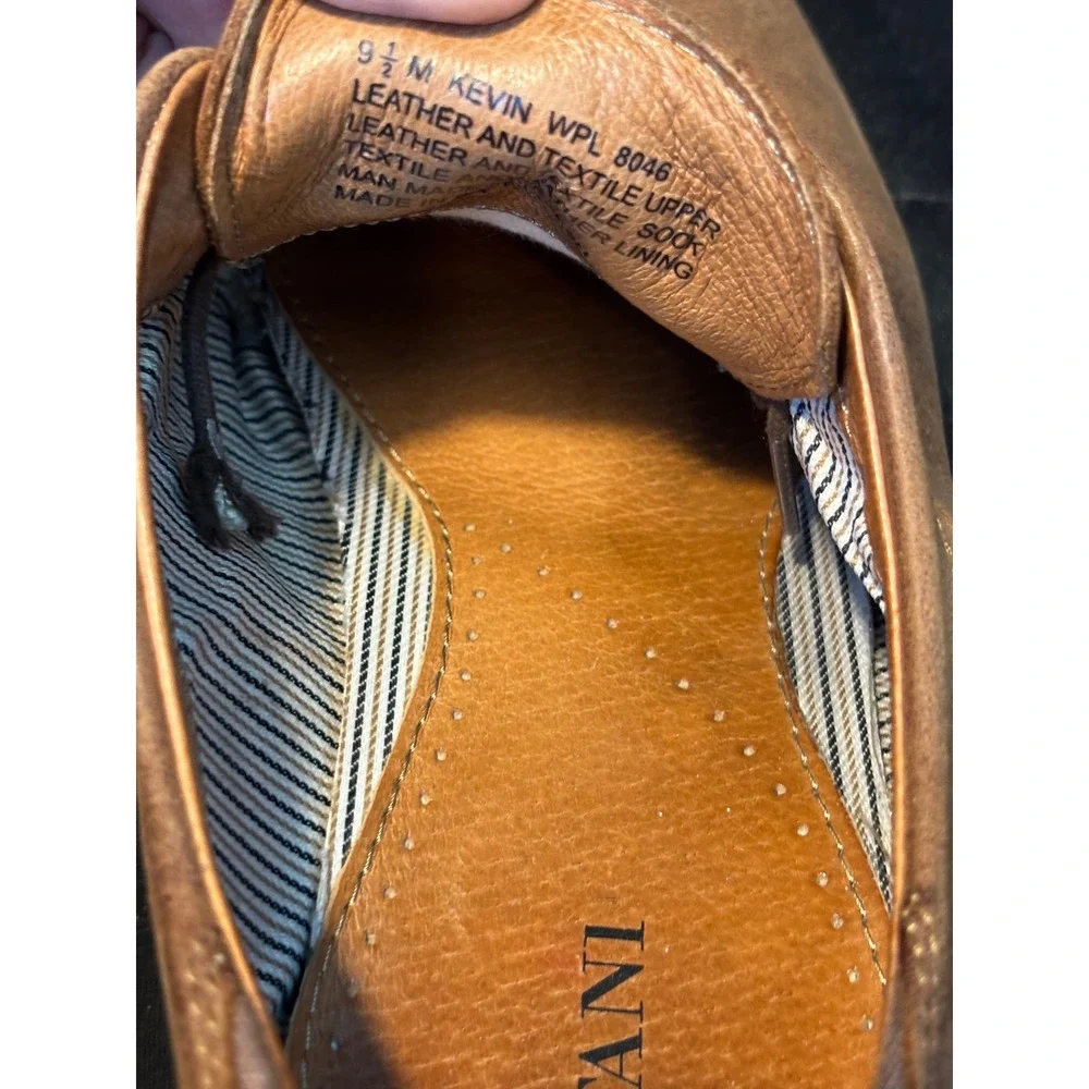 Alfani Mens Kevin Brown Leather Textile Lace Up Oxford Dress Shoes WPL 8046